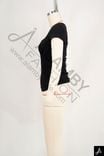 Black Square Neck Cap‑Sleeve Fitted Knit Top