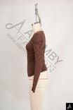 Asymmetric Neck Long‑Sleeve Knit Top