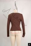 Asymmetric Neck Long‑Sleeve Knit Top