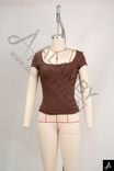 Square Neck Cap Sleeve Knit Top