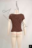 Square Neck Cap Sleeve Knit Top