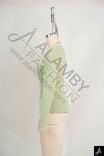 Sage Green Deep‑V Long‑Sleeve Knit Top