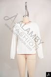 Off‑White Crew Neck Long‑Sleeve Knit Sweater