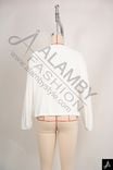 Off‑White Crew Neck Long‑Sleeve Knit Sweater