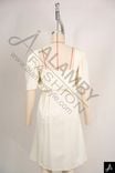 Women’s Square Neck Short Sleeve Gathered Flared Dress