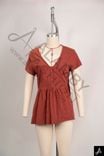 Women's V‑Neck Short Sleeve Ruched Mini Dress