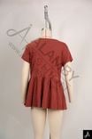 Women's V‑Neck Short Sleeve Ruched Mini Dress