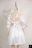 Women's Square Neck Puff Short Sleeve Flared Mini Dress