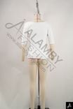Women's V‑Ne Elbow‑Length Sleeve Fitted Top