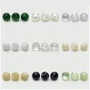 Chinese Style Imitation Jade Round Colorful Buttons
