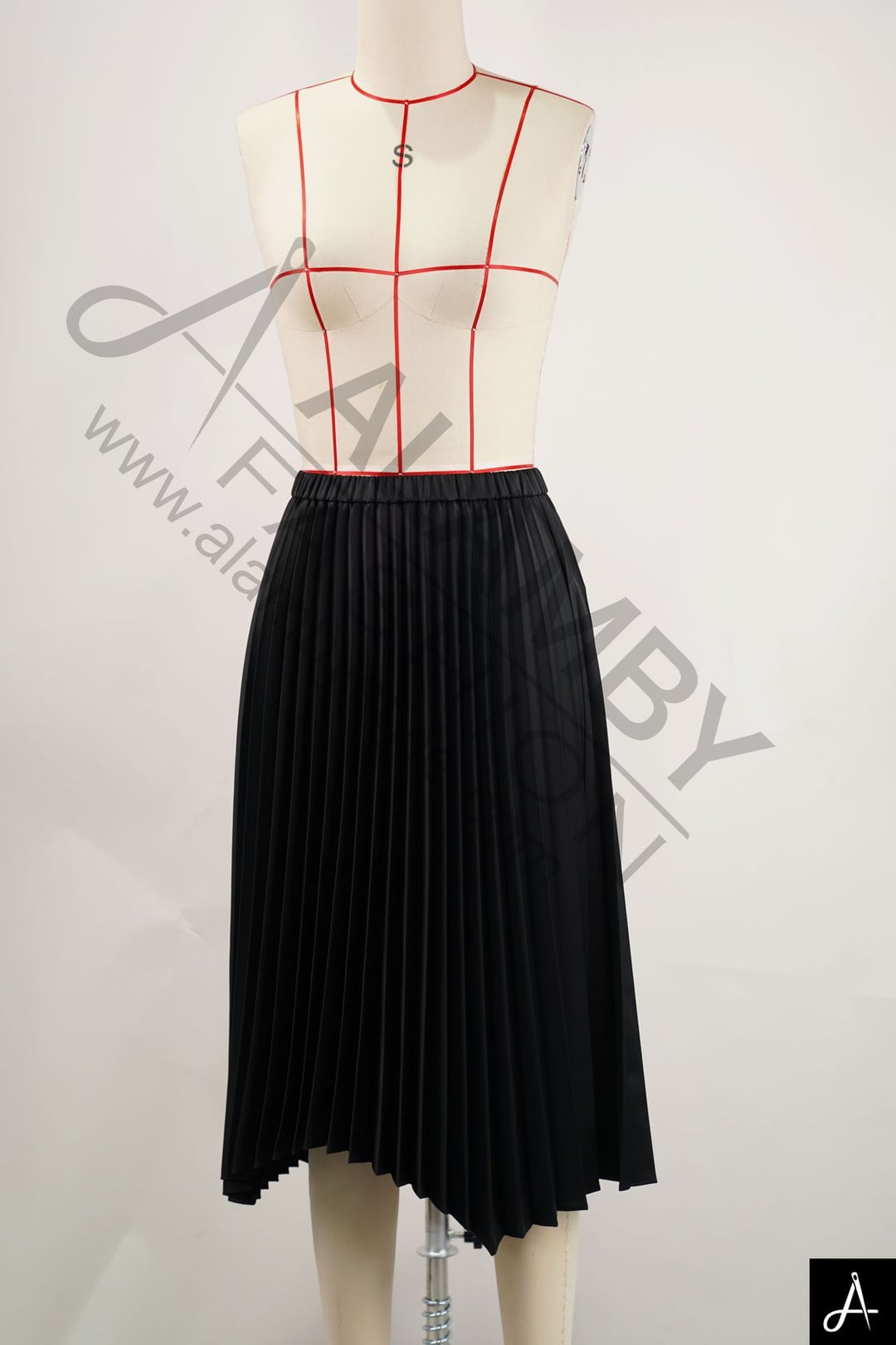 Women High‑Waist Pleated Long Skirt