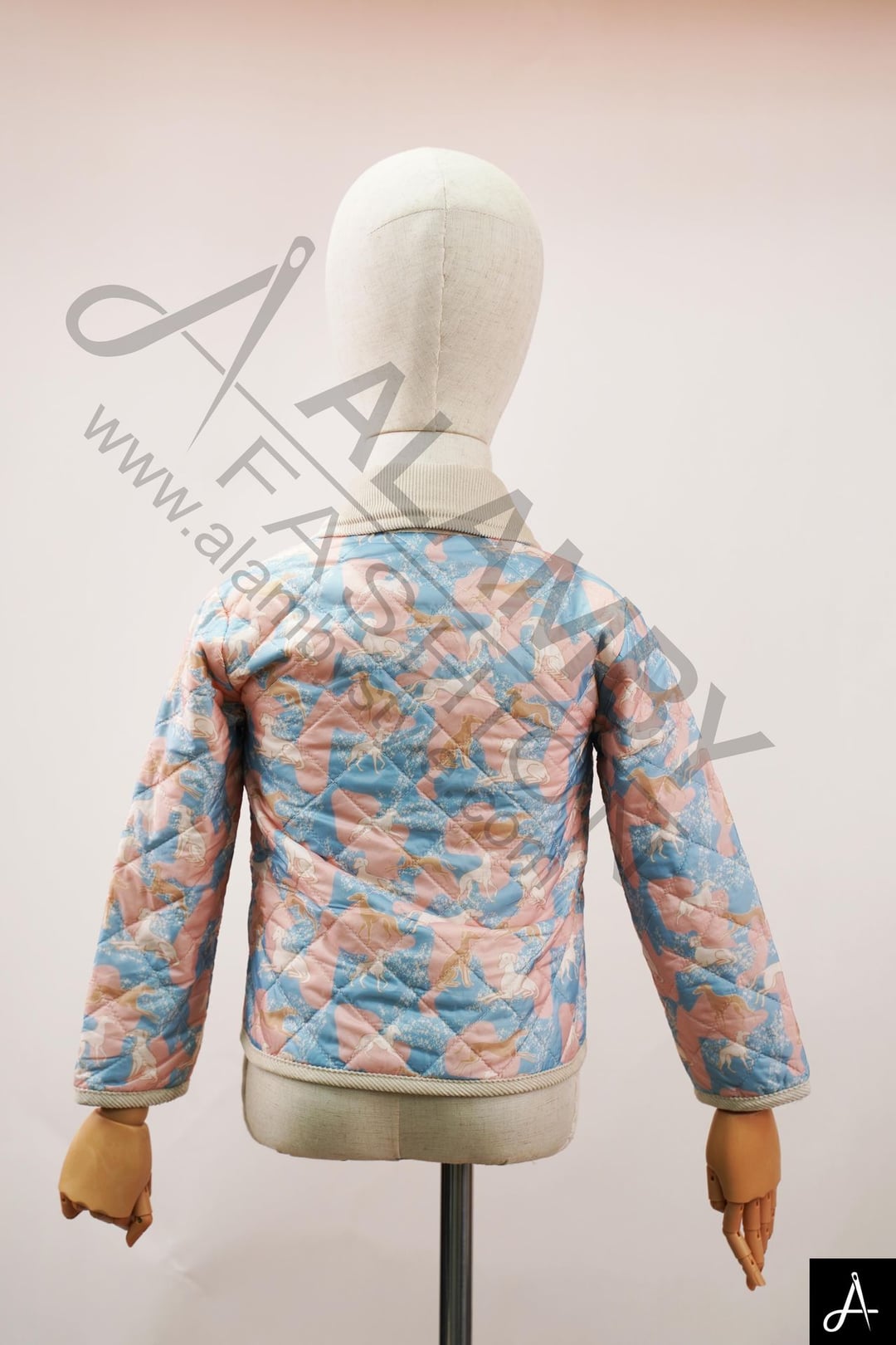 Kids Unicorn Horse Print Quilted Jacket