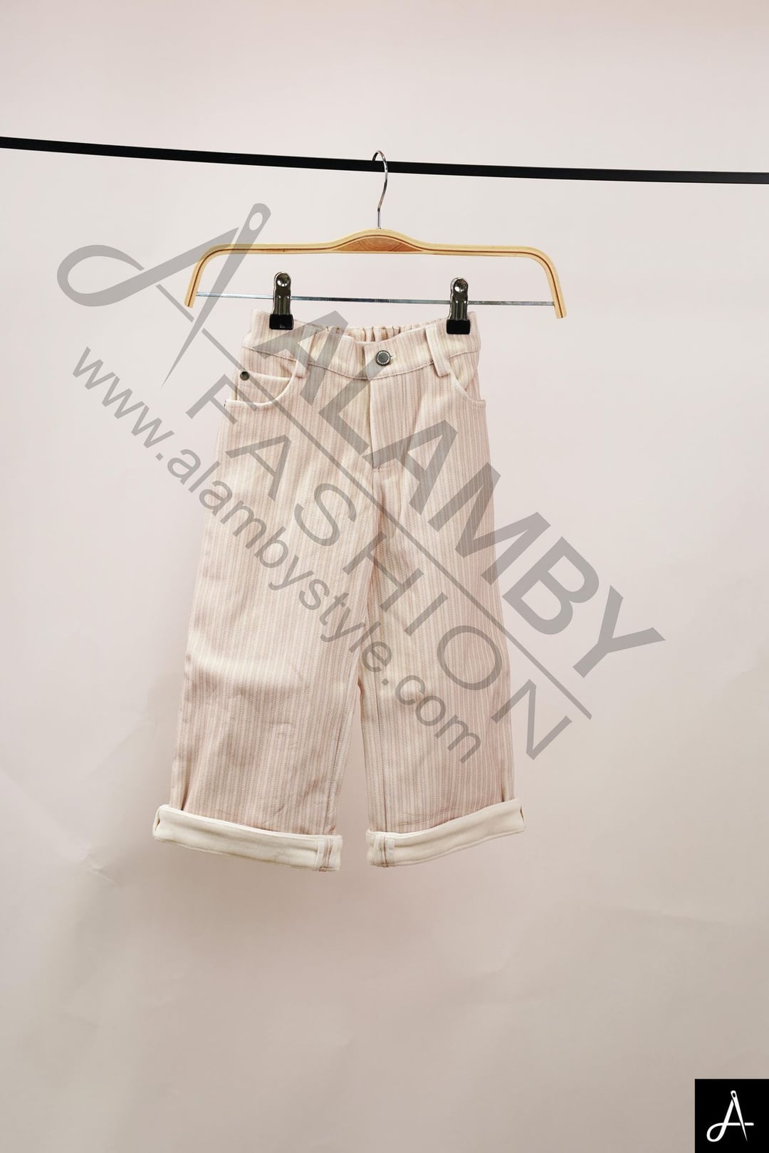 Friendly Kids Blush Striped Wide Leg Pants