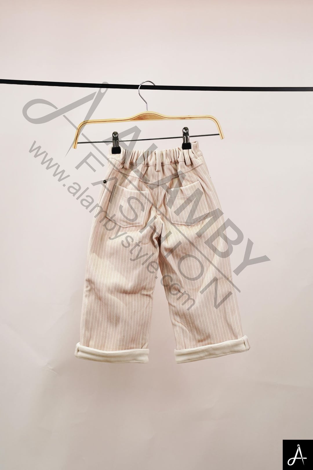 Friendly Kids Blush Striped Wide Leg Pants