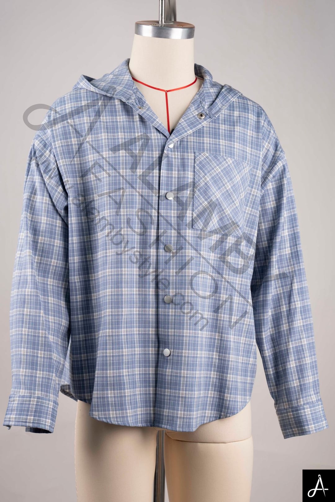 Vintage Plaid Loose Long Sleeve Hooded Shirt Jacket