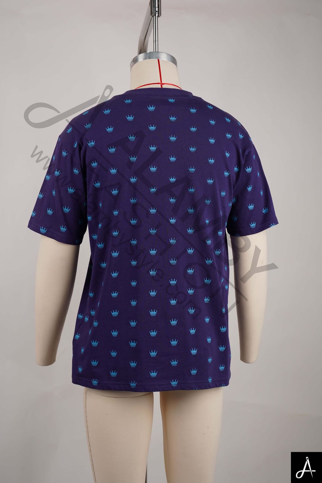 Purple Polka Dot Print Short Sleeve T-Shirt