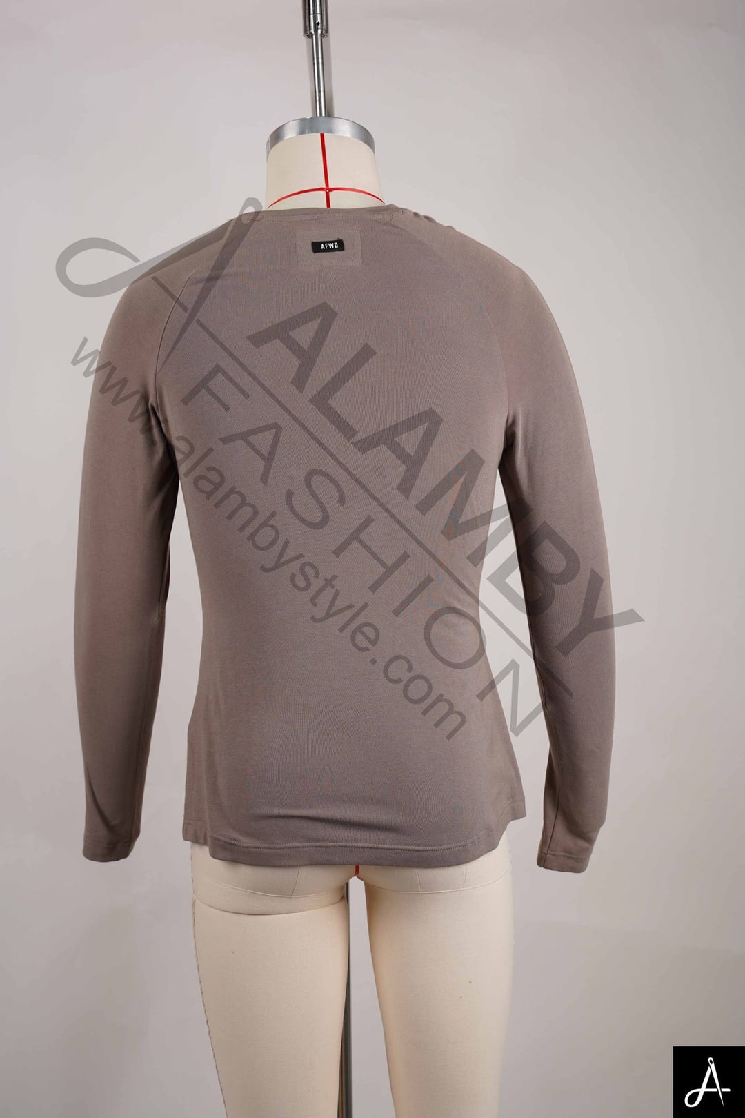 Brown Long Sleeve Henley T-Shirt