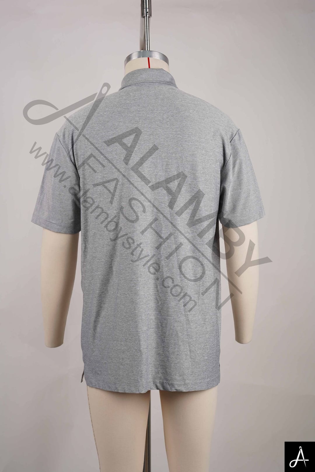 Light Grey Short Sleeve Button-Up Shirt
