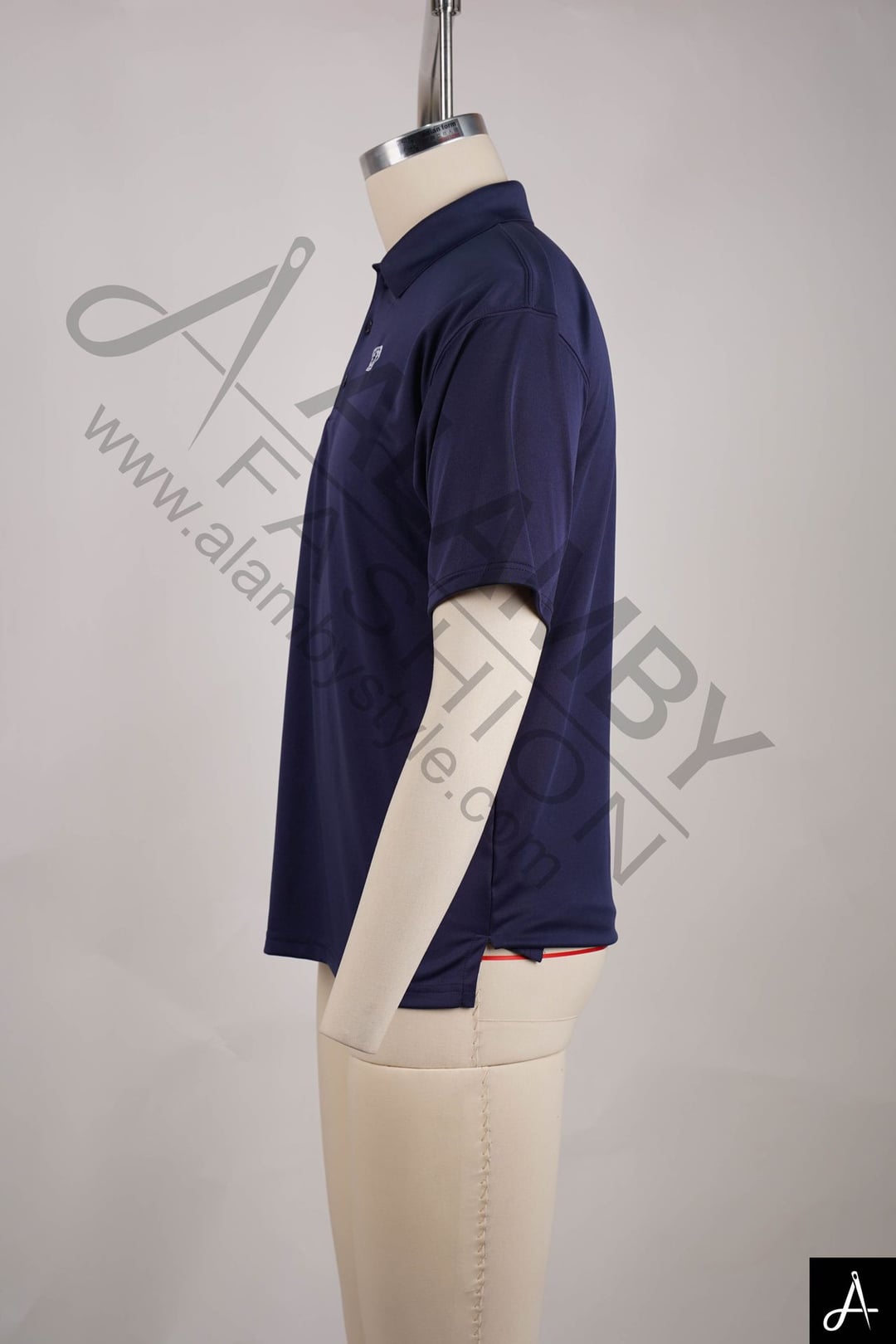 Navy Short Sleeve Polo Shirt with Chest Logo