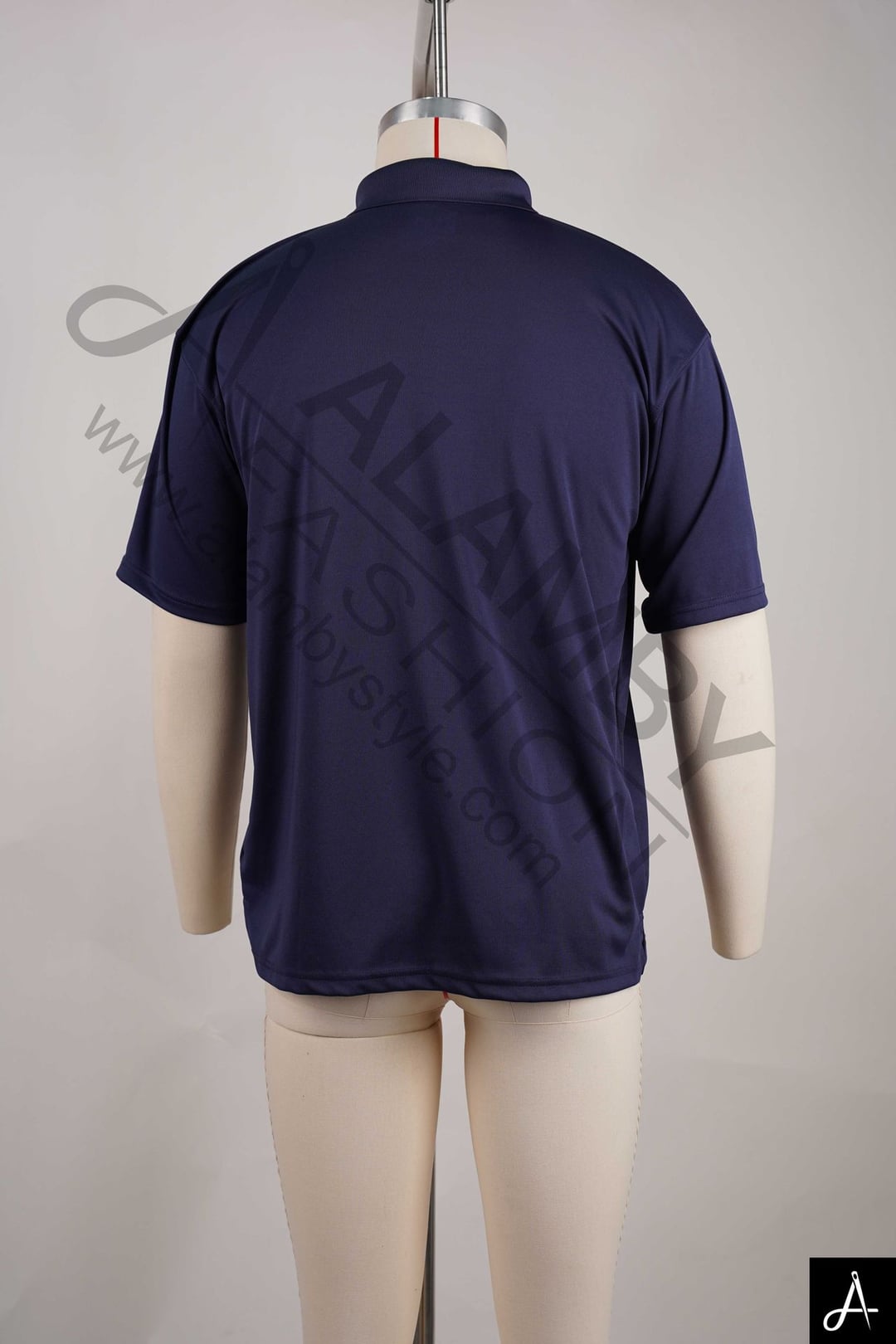 Navy Short Sleeve Polo Shirt with Chest Logo