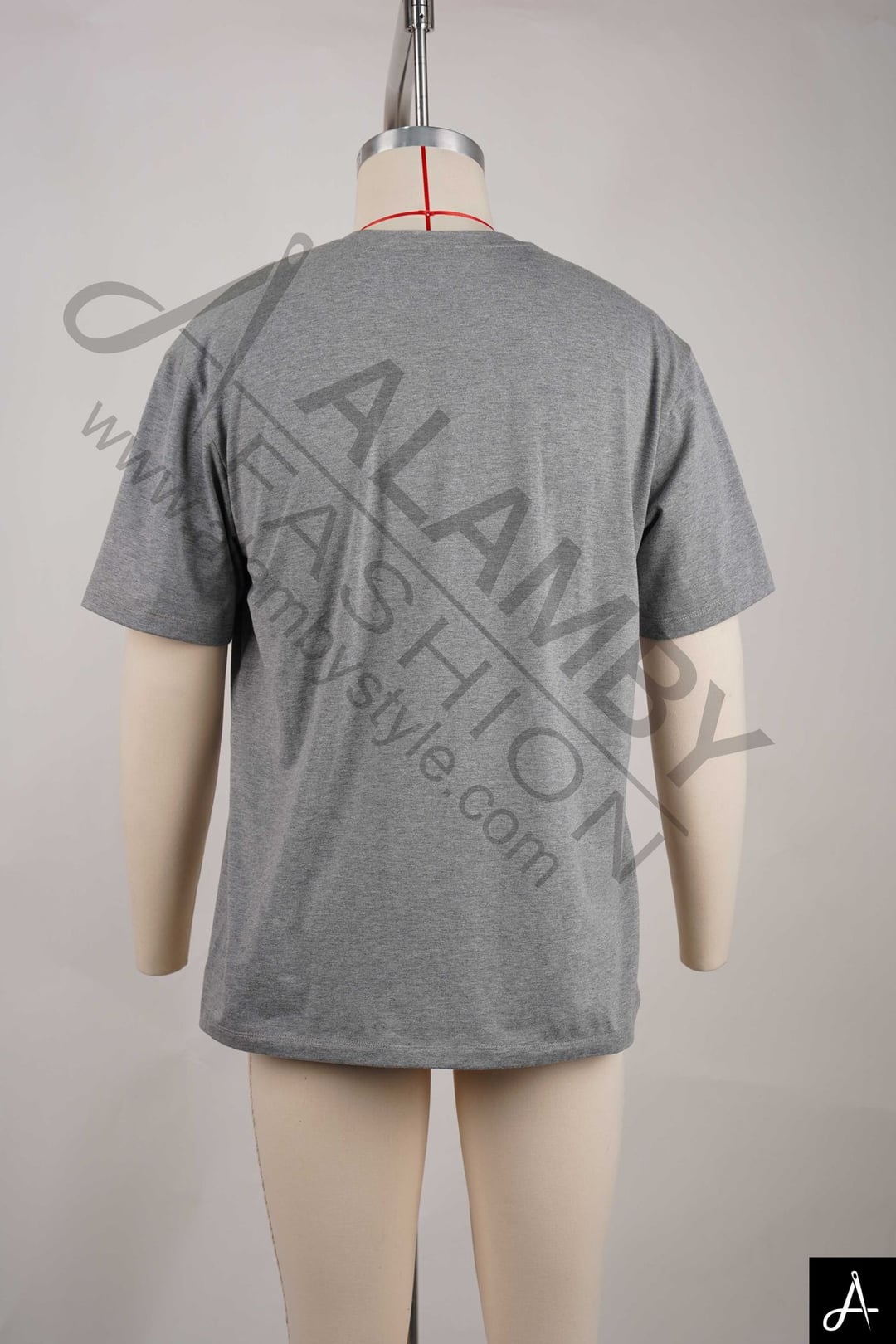 Grey Short Sleeve Crew Neck T-Shirt with Chest Print