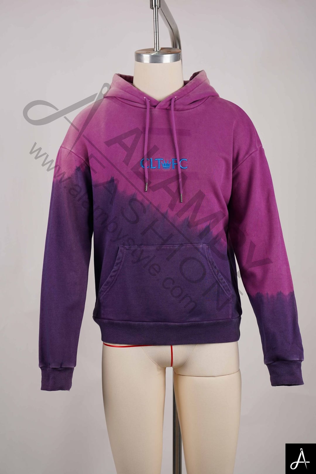 Gradient Tie-Dye Hooded Sweatshirt