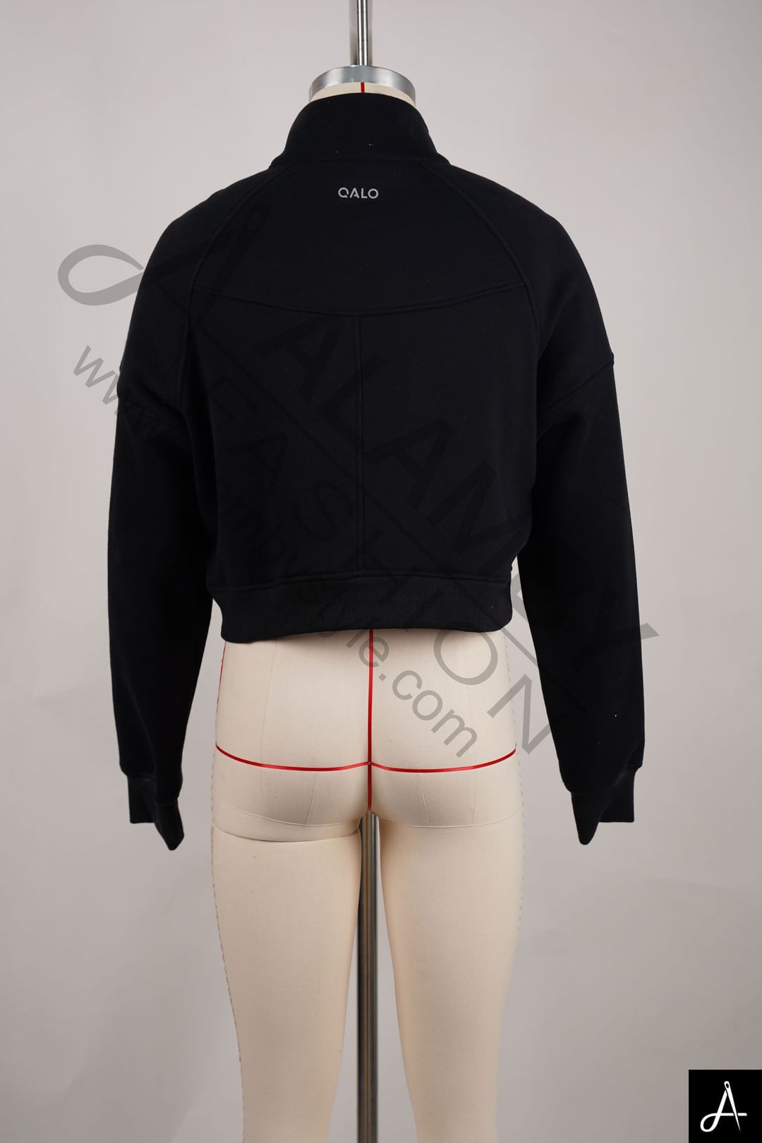 Cropped Half-Zip Fleece Sweatshirt