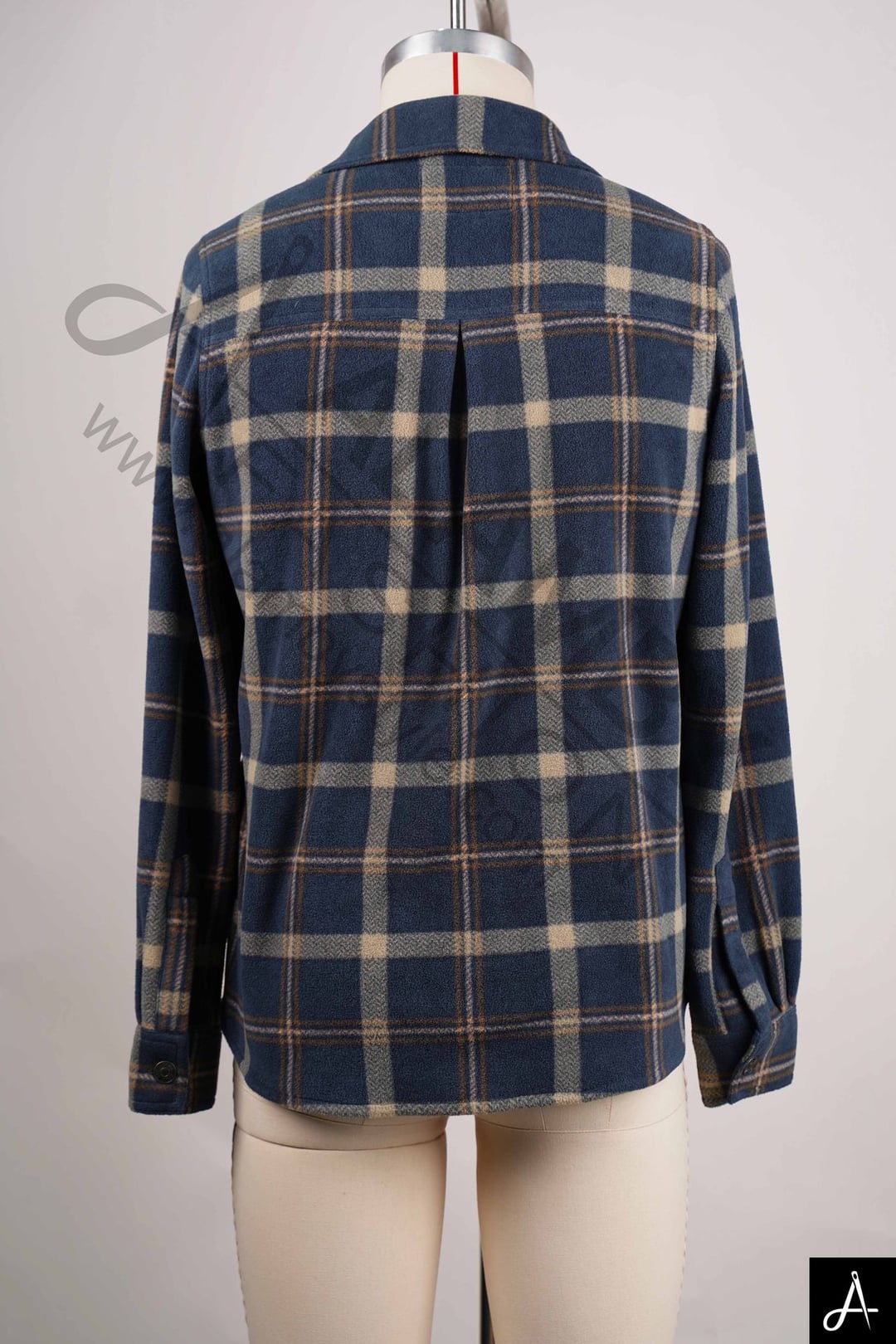 Blue Plaid Long Sleeve Flannel Shirt