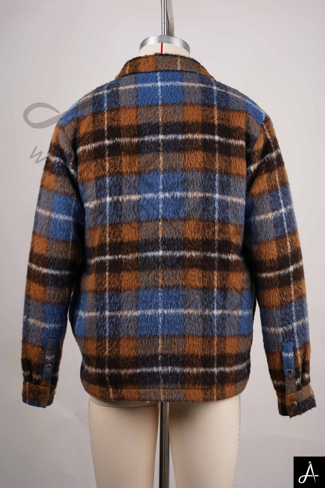 Orange & Blue Plaid Flannel Overshirt / Shacket