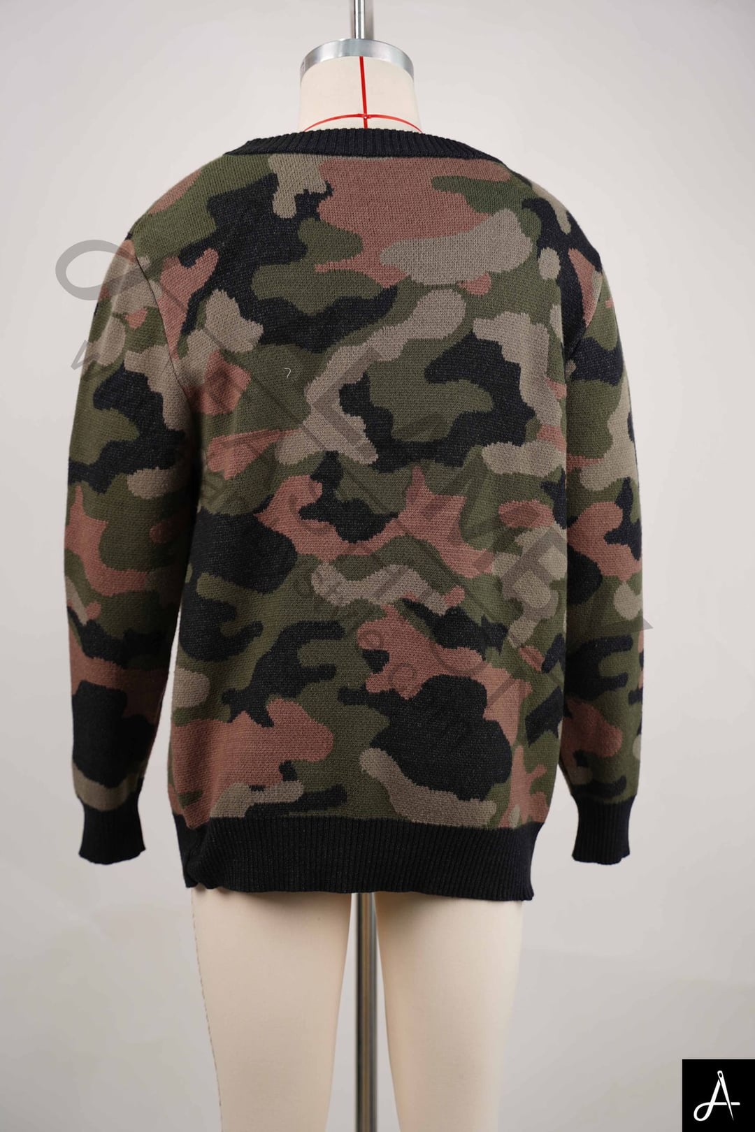 Camouflage Crew Neck Sweatshirt with "CHARLOTTE" Print