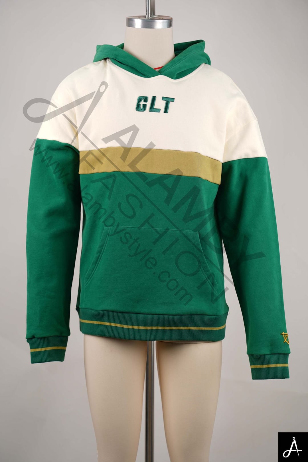 Color Block Hoodie with Chest Logo