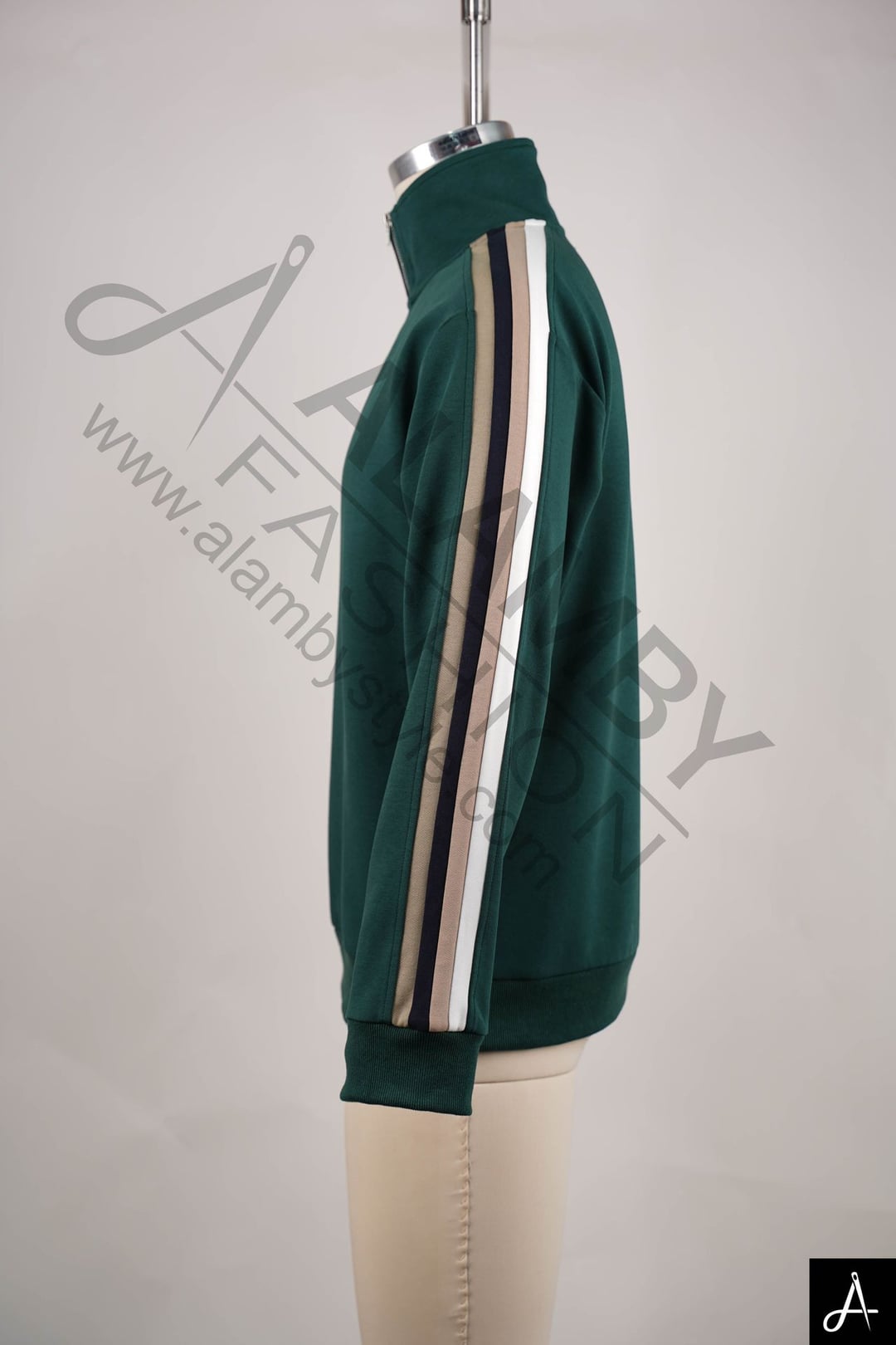 Dark Green Quarter-Zip Sweater