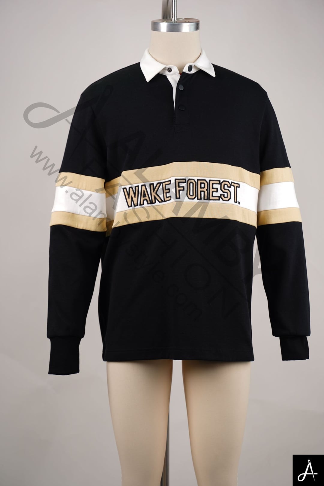 Black Polo Neck Color Block Hoodie