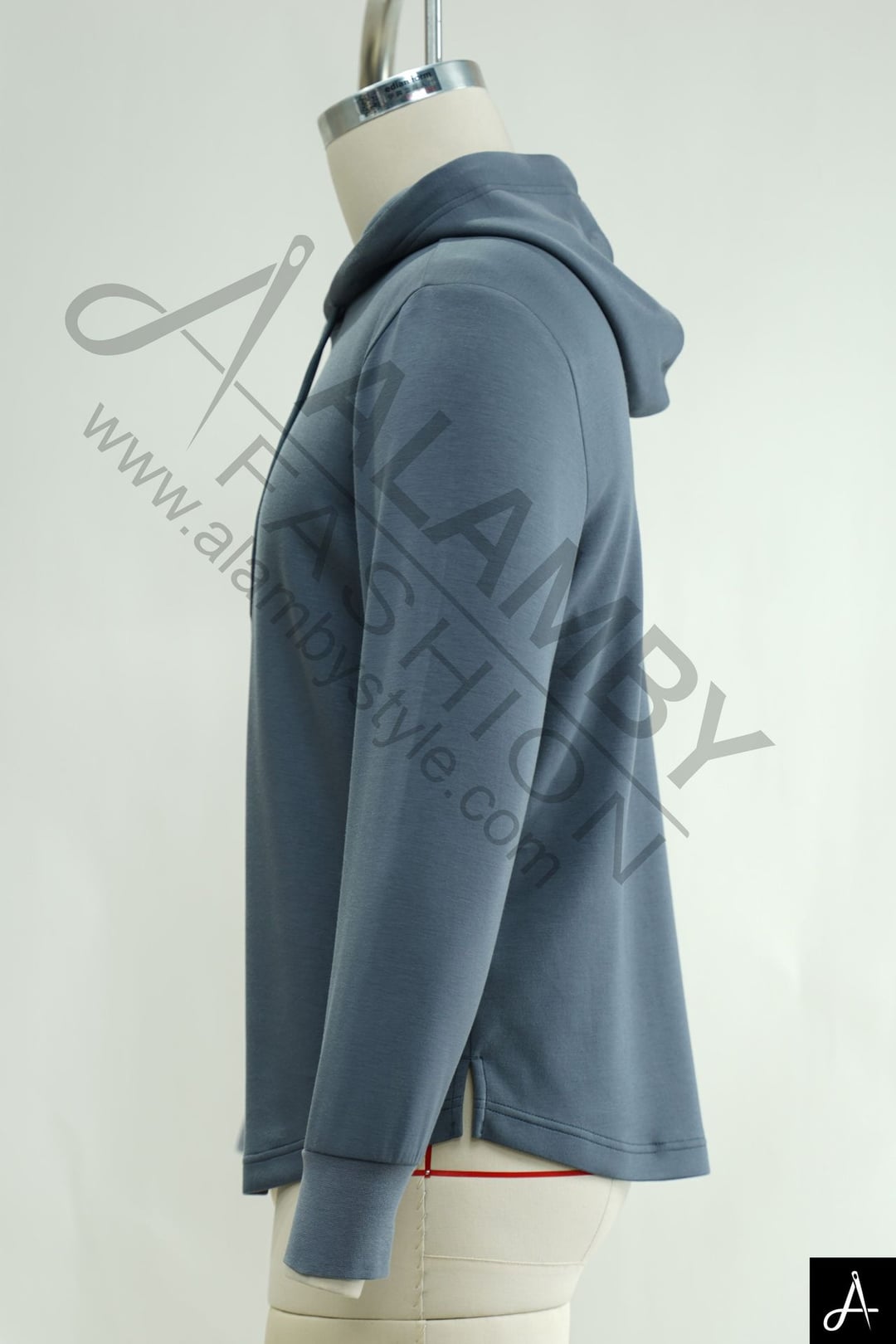 Men's Dark Grey Solid Color Pullover Long‑Sleeve Hoodie