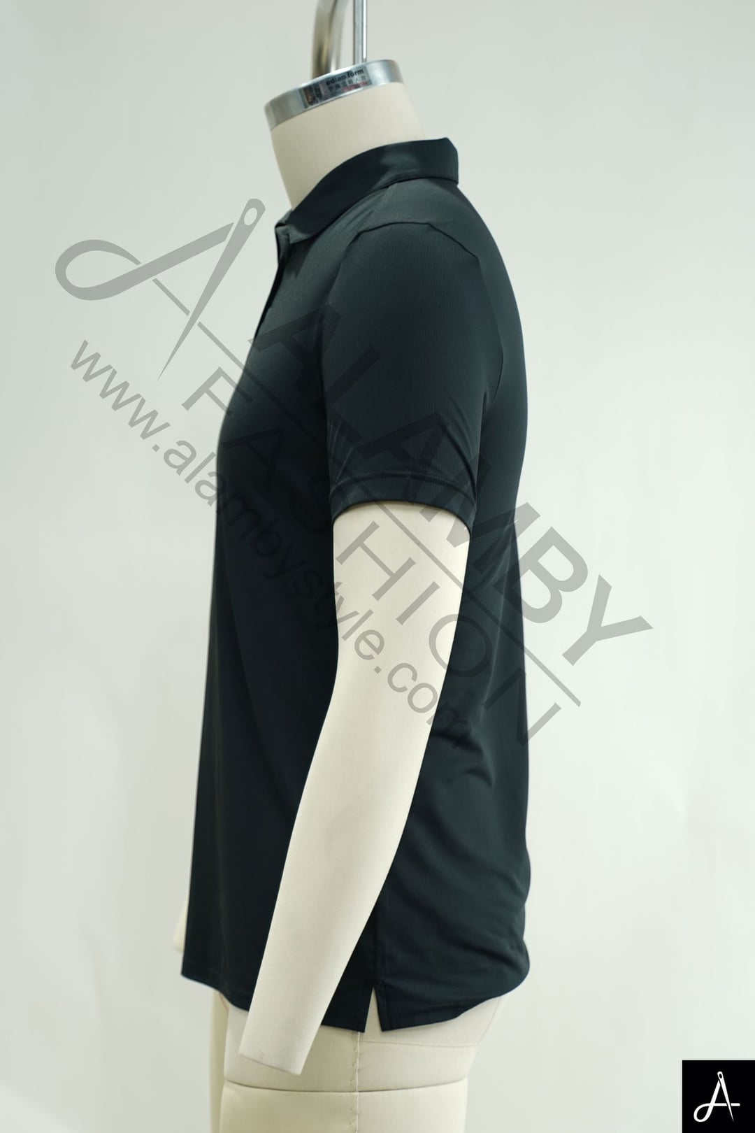Men's Black Quick‑Dry Breathable Short‑Sleeve Performance Polo Shirt