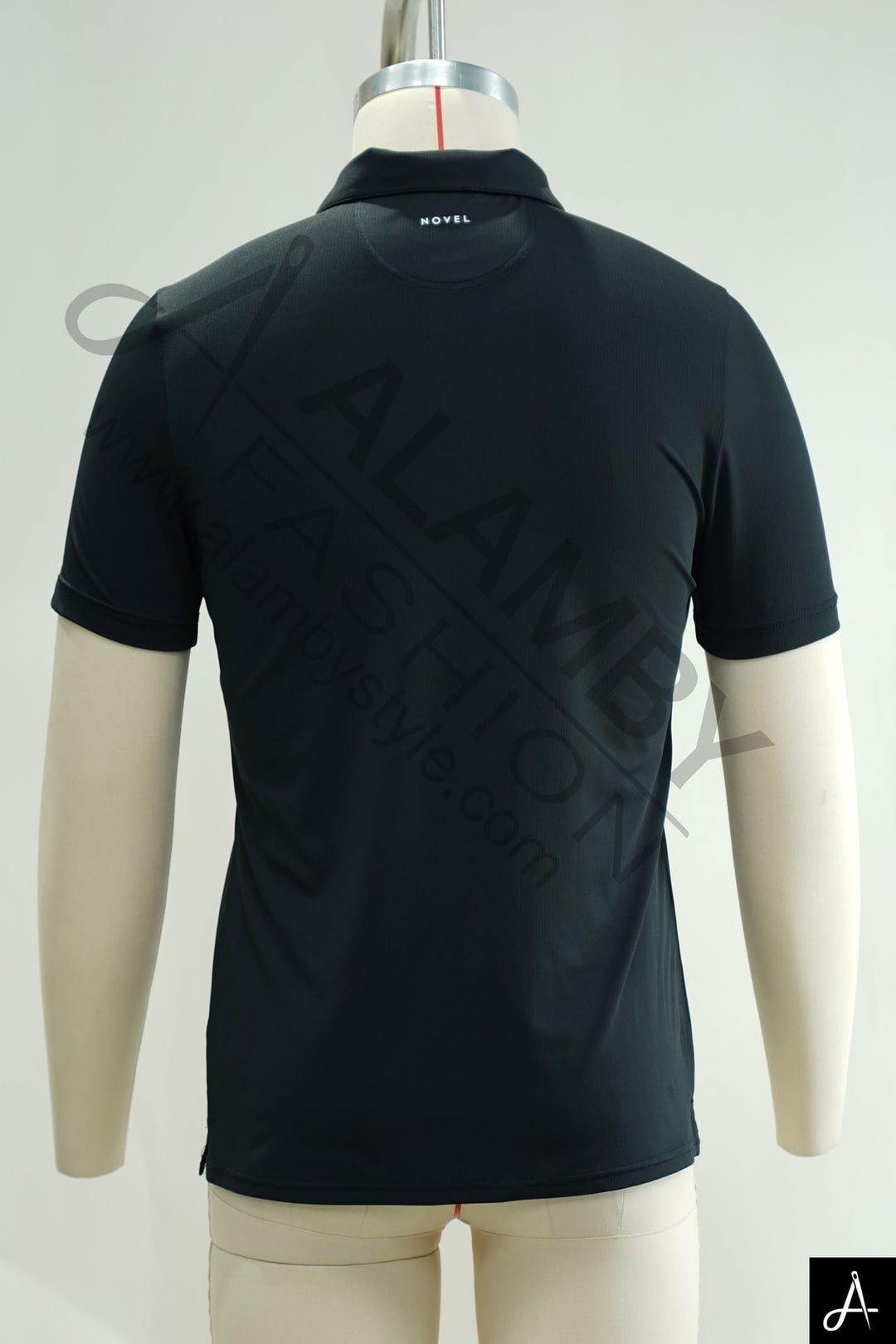 Men's Black Quick‑Dry Breathable Short‑Sleeve Performance Polo Shirt
