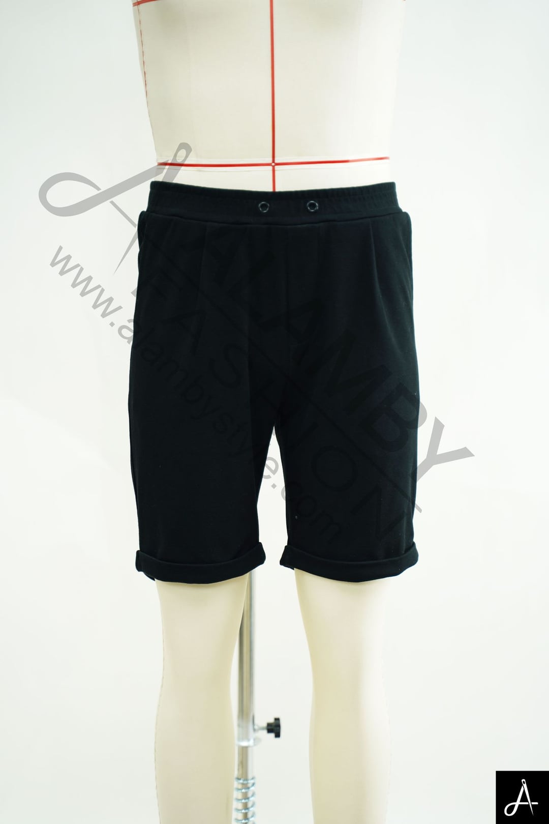 Men's Black Casual Cotton Jersey Shorts