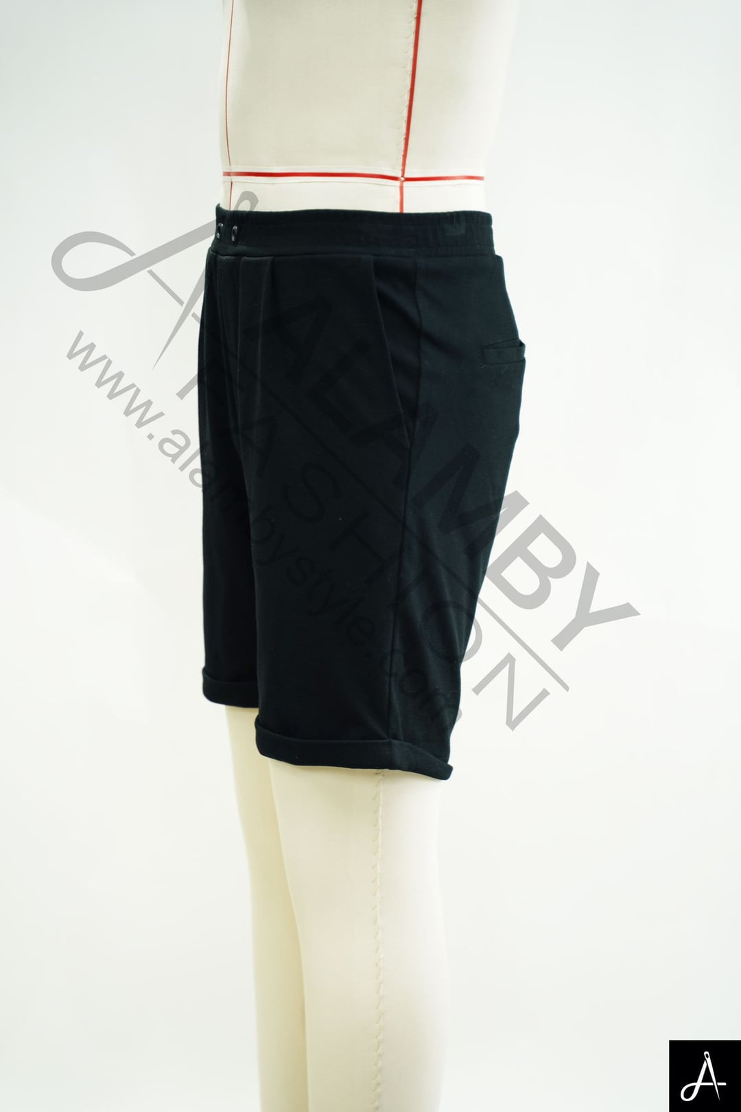 Men's Black Casual Cotton Jersey Shorts