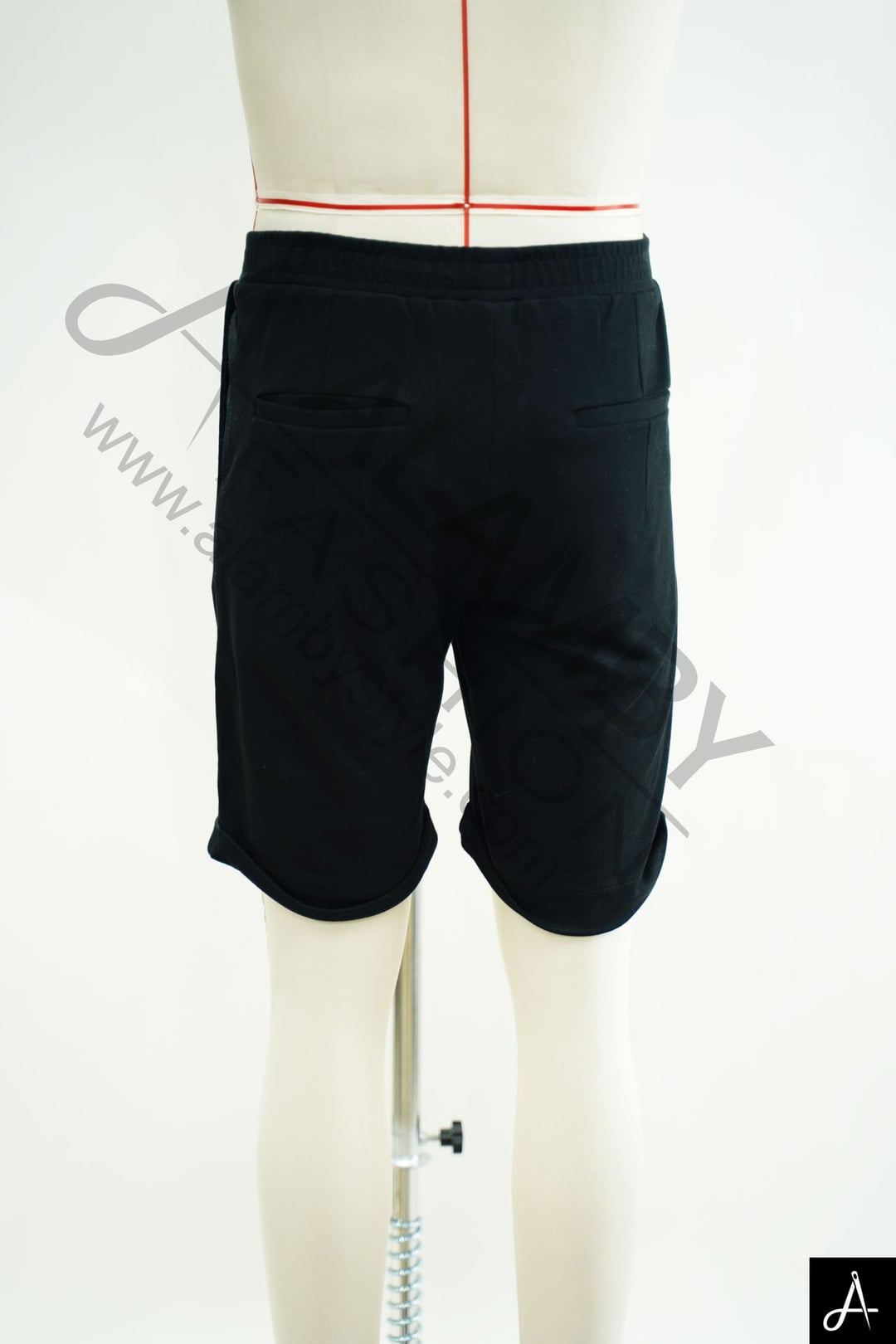 Men's Black Casual Cotton Jersey Shorts