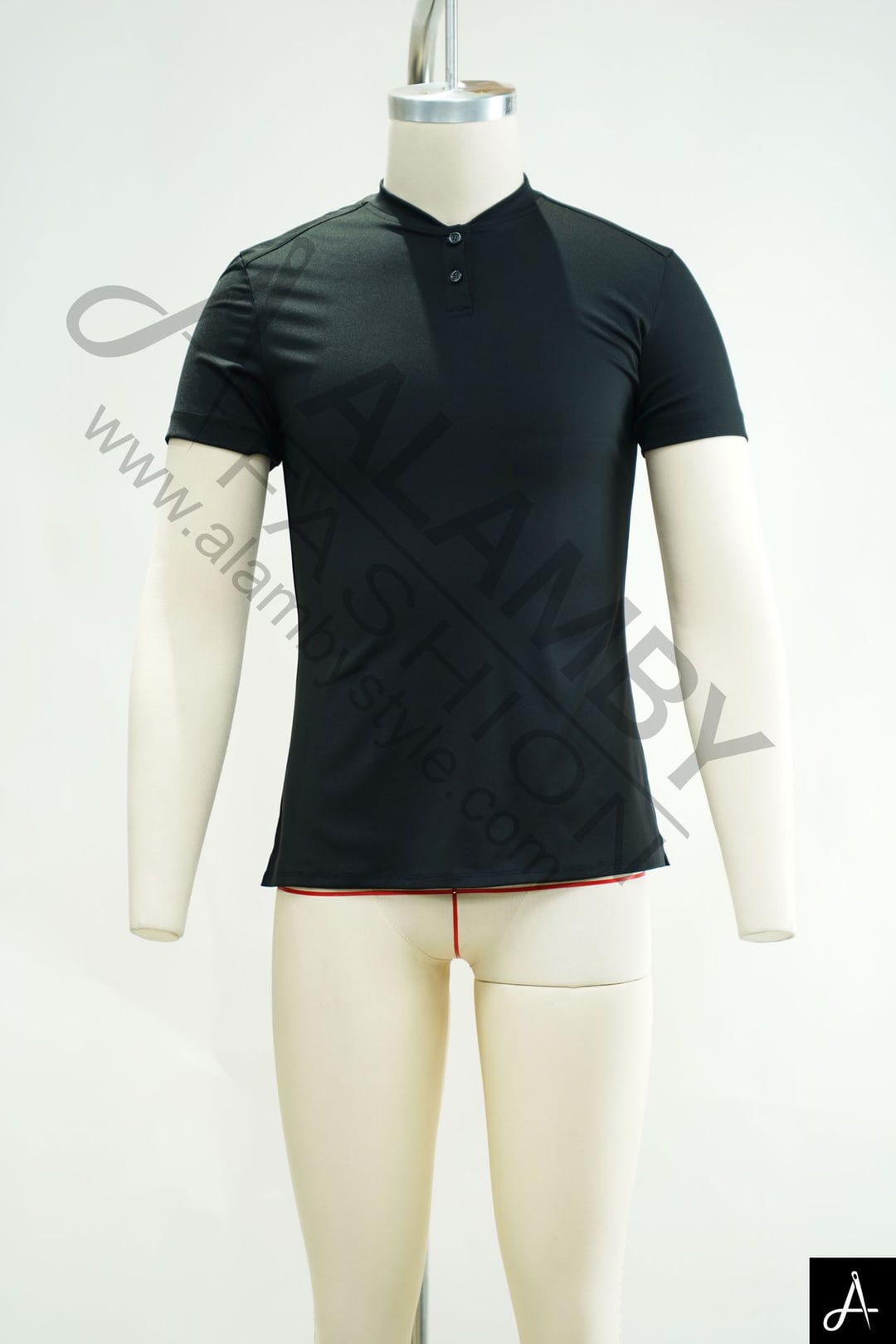Men's Black Short Sleeve Casual Polo Shirt