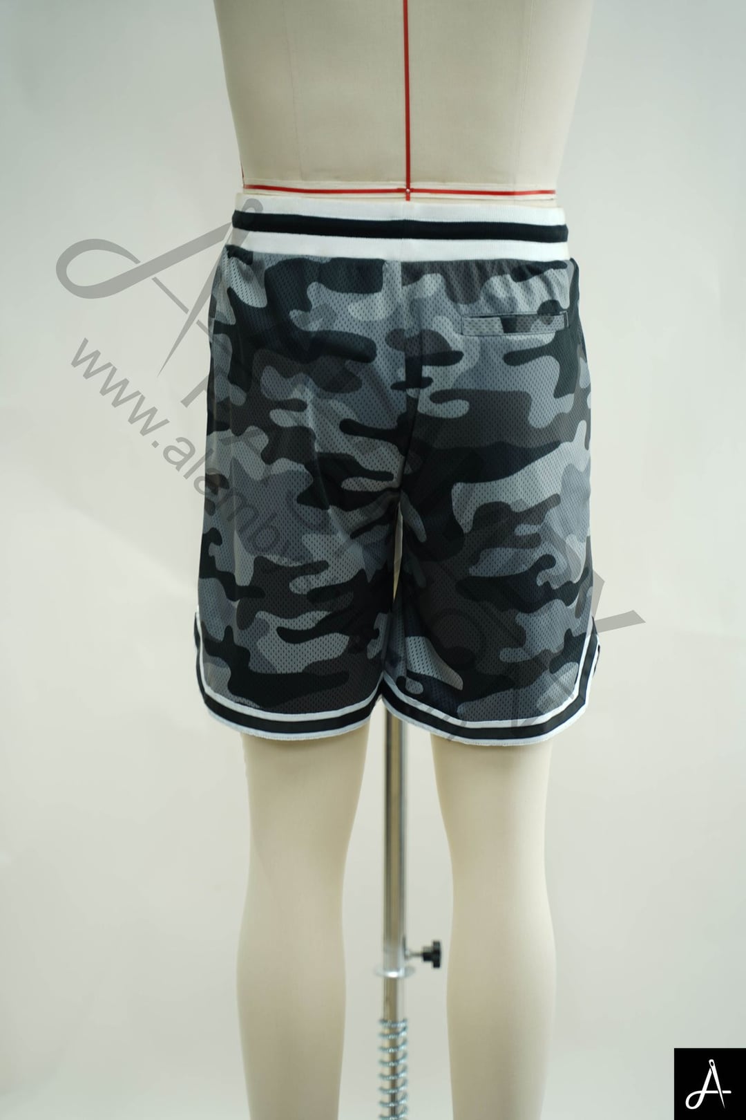 Men's Camouflage Print Athletic Shorts, Elastic Waist Casual Sport Shorts