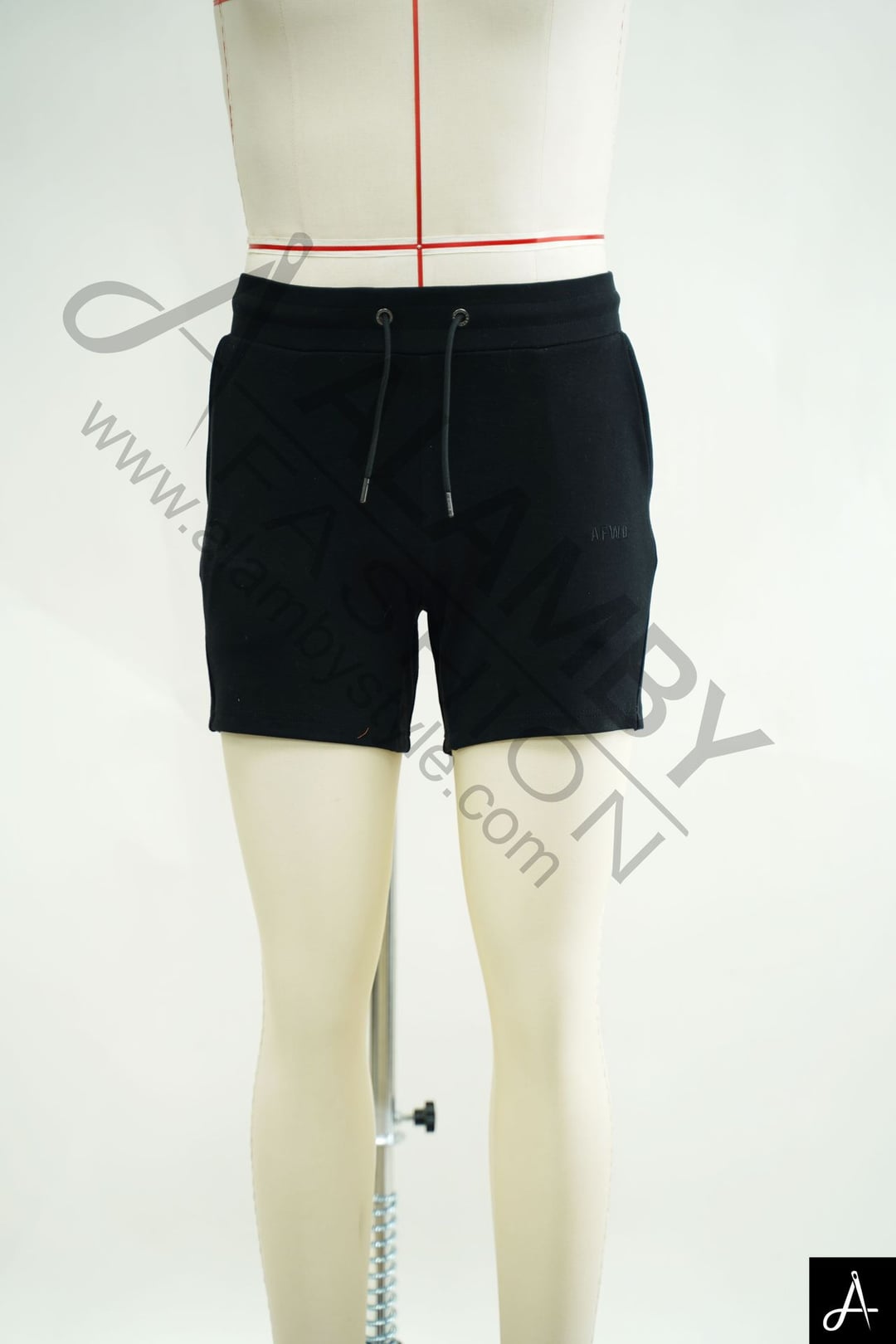 Men's Black Solid Casual Shorts, Elastic Waist Drawstring Summer Shorts