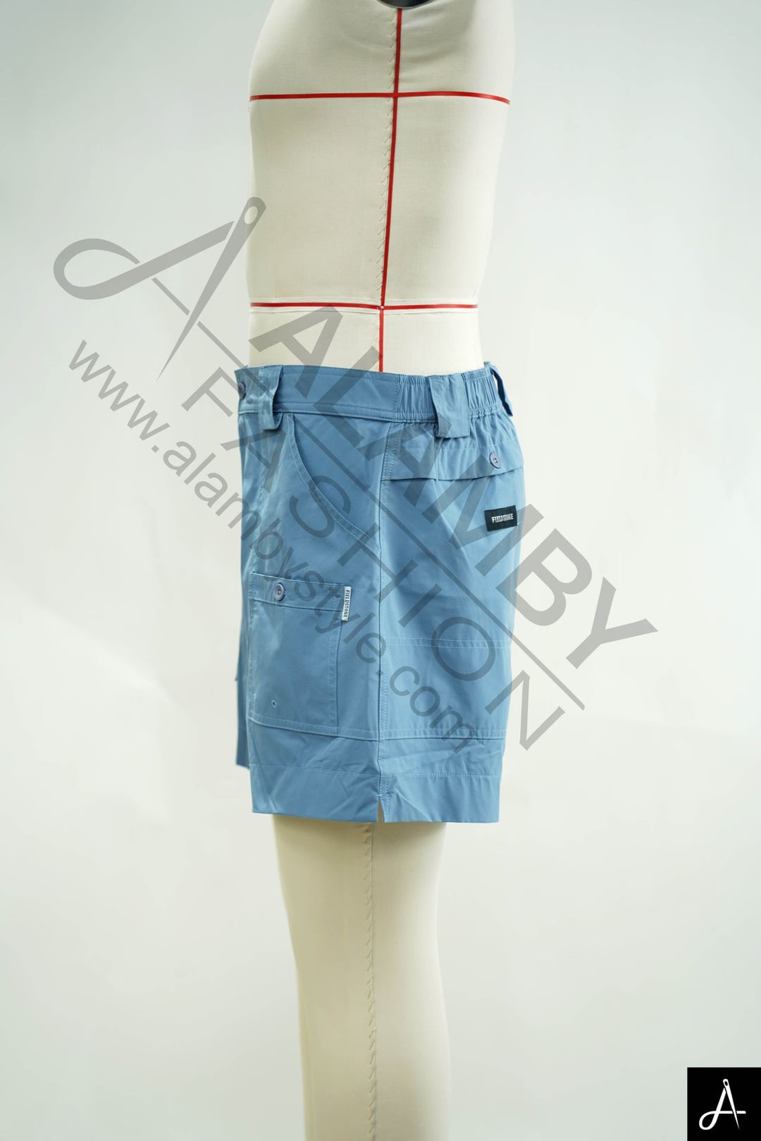 Men's Light Blue Casual Chino Shorts, Classic Solid Color Summer Shorts