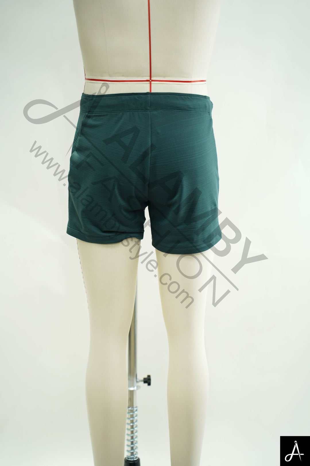 Men's Dark Green Solid Athletic Shorts, Elastic Waist Casual Running Shorts