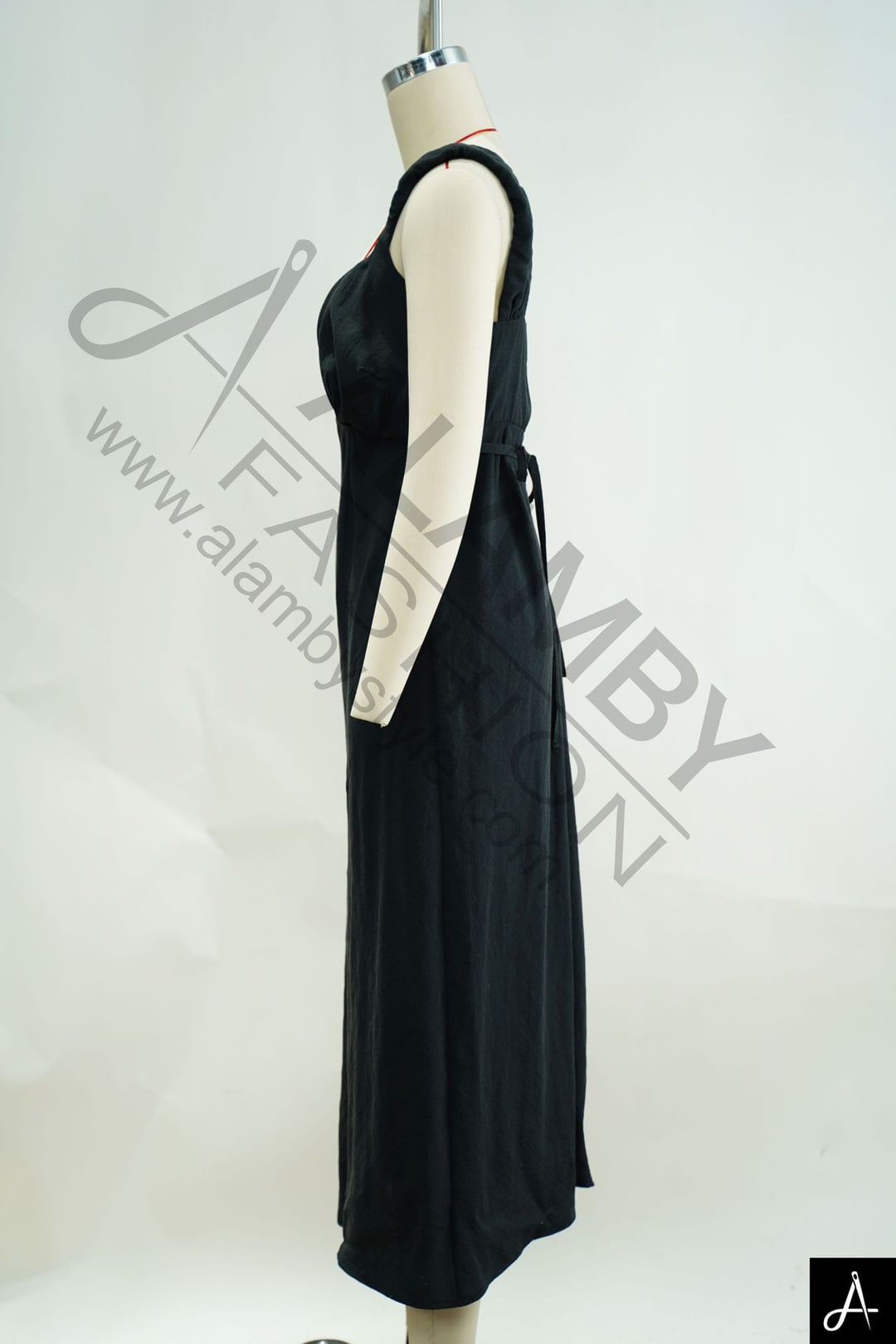 Women Plus Size Black Sleeveless Cami Midi Dress