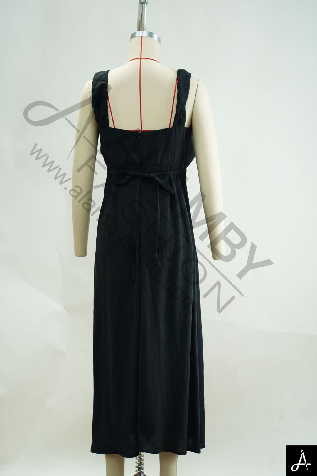 Women Plus Size Black Sleeveless Cami Midi Dress