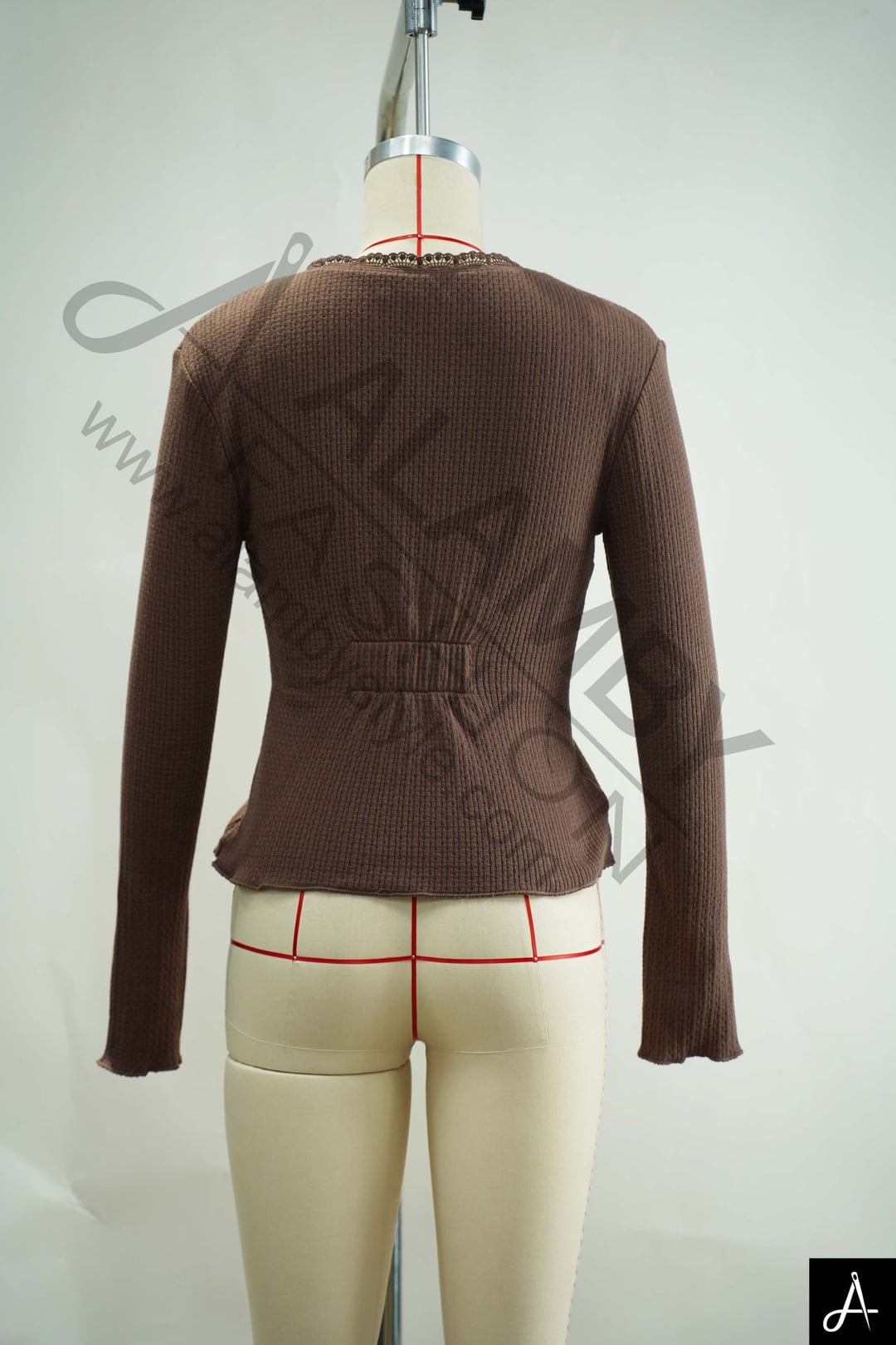Women Plus Size Brown V-Neck Long Sleeve Knit Cardigan Sweater