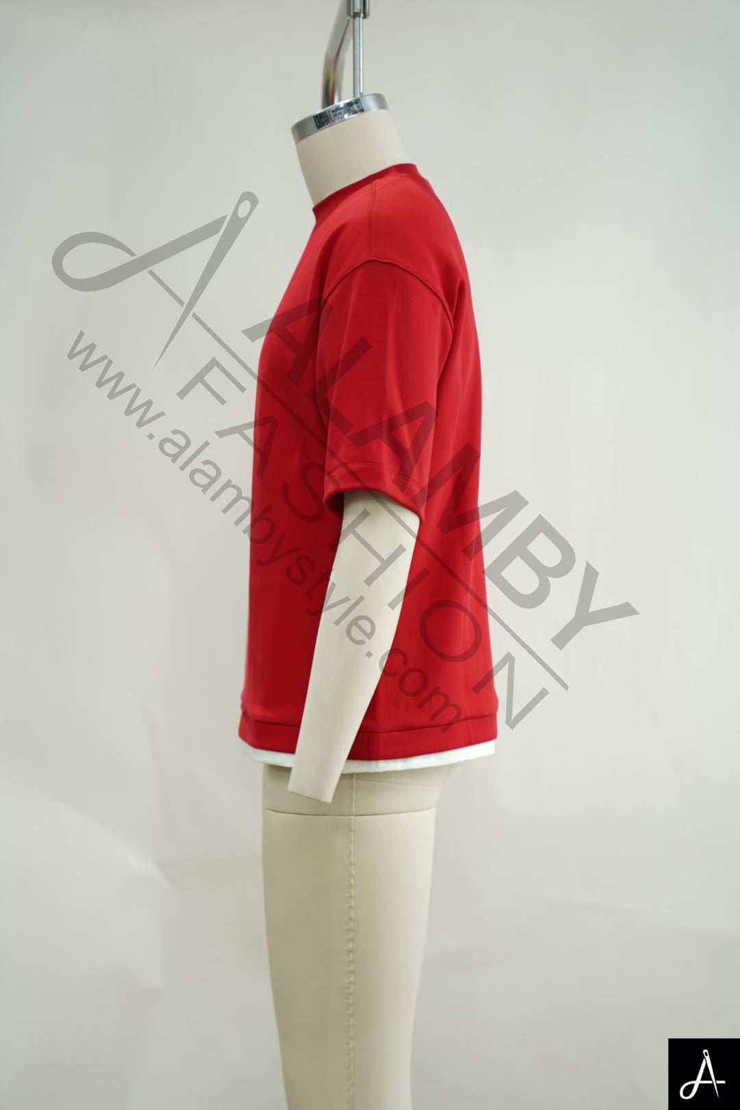 Men's 100% Cotton Crew Neck Short Sleeve T-Shirt, Red