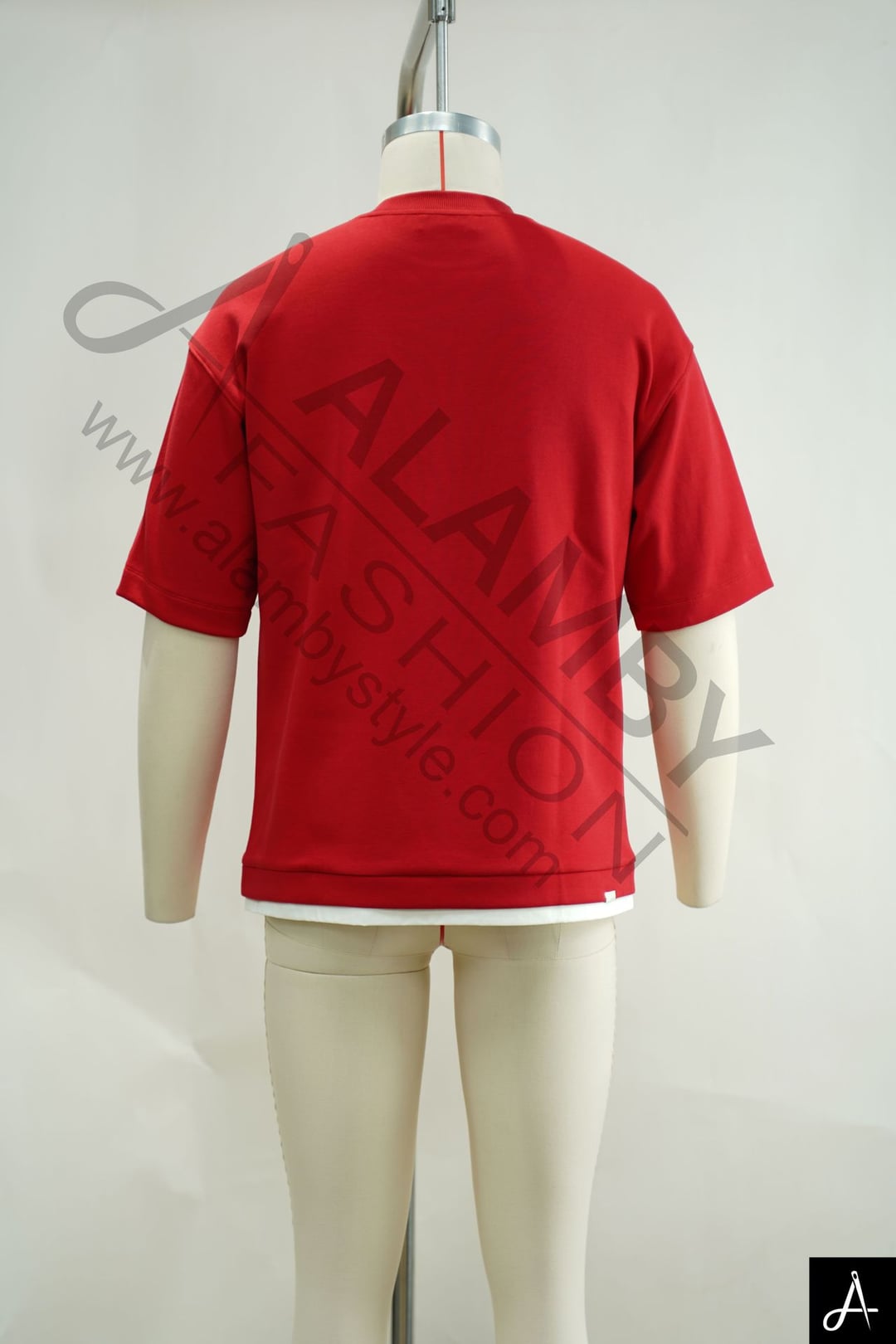Men's 100% Cotton Crew Neck Short Sleeve T-Shirt, Red