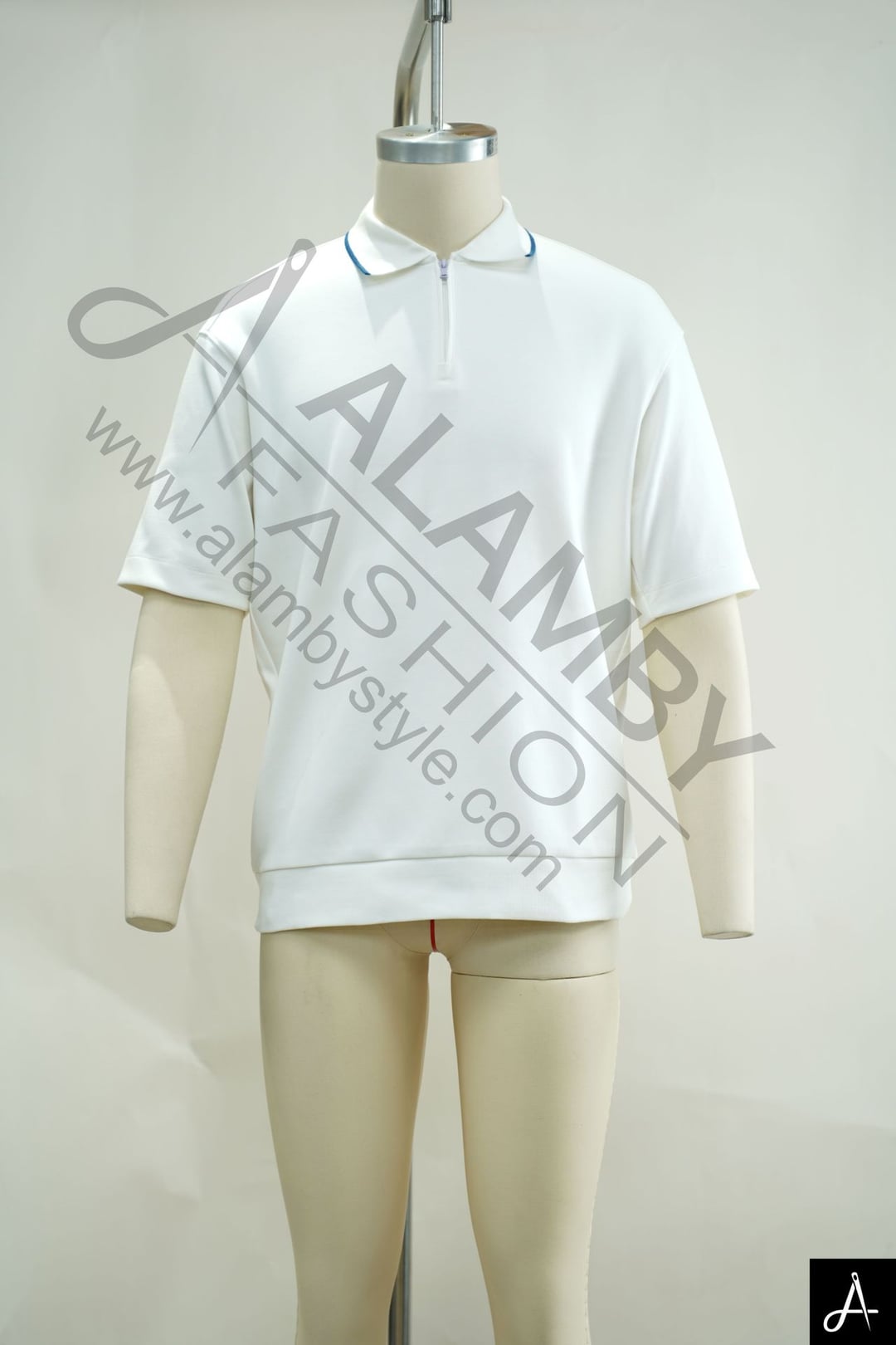 Men's 100% Cotton Short Sleeve Polo Shirt, White